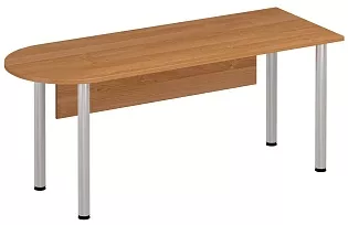 Стол письменный полукруглый на хромированных опорах с экраном ДСП