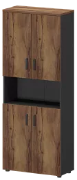 Офисный шкаф для документов закрытый 4-дверный с нишей