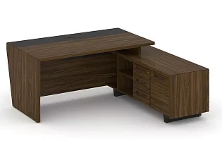 Стол руководителя с опорной тумбой (правый)