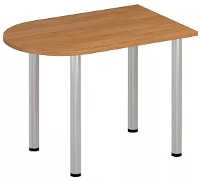 Стол письменный полукруглый на хромированных опорах