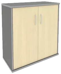 Офисный шкаф низкий широкий (2 низкие двери ЛДСП)
