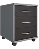 Мобильная офисная тумба с колёсиками и замком, 3 ящика