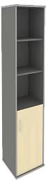 Офисный шкаф узкий полуоткрытый, Л/Пр.