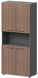 Офисный шкаф высокий полузакрытый