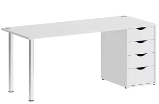 Стол компьютерный на металлокаркасе с тумбой