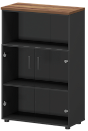 Офисный шкаф для документов средний со стеклом