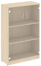 Офисный шкаф средний со стеклом