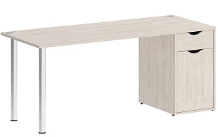 Стол компьютерный на металлокаркасе с тумбой