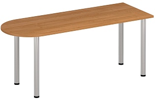 Стол письменный полукруглый на хромированных опорах